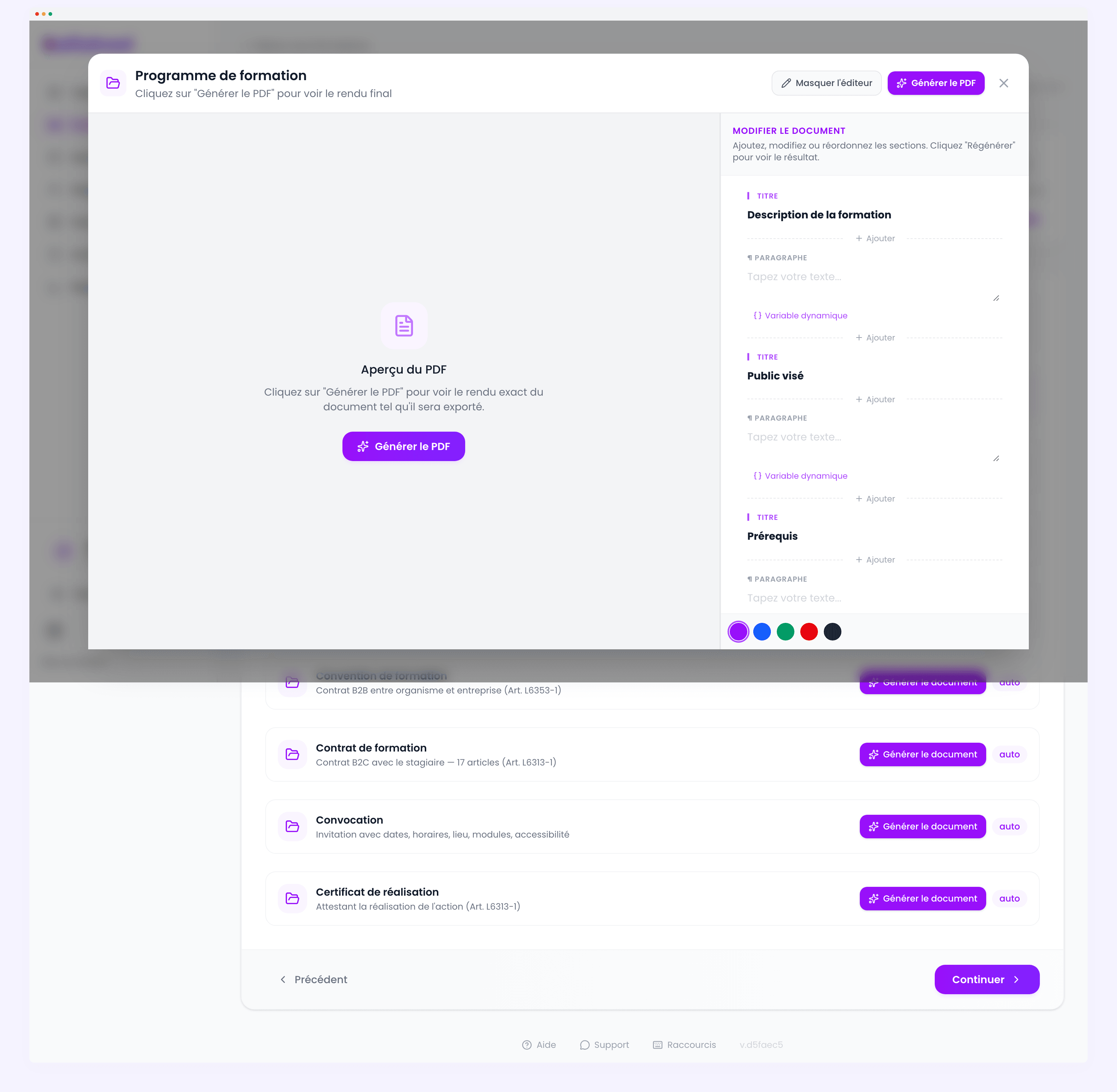 Éditeur de blocs personnalisé