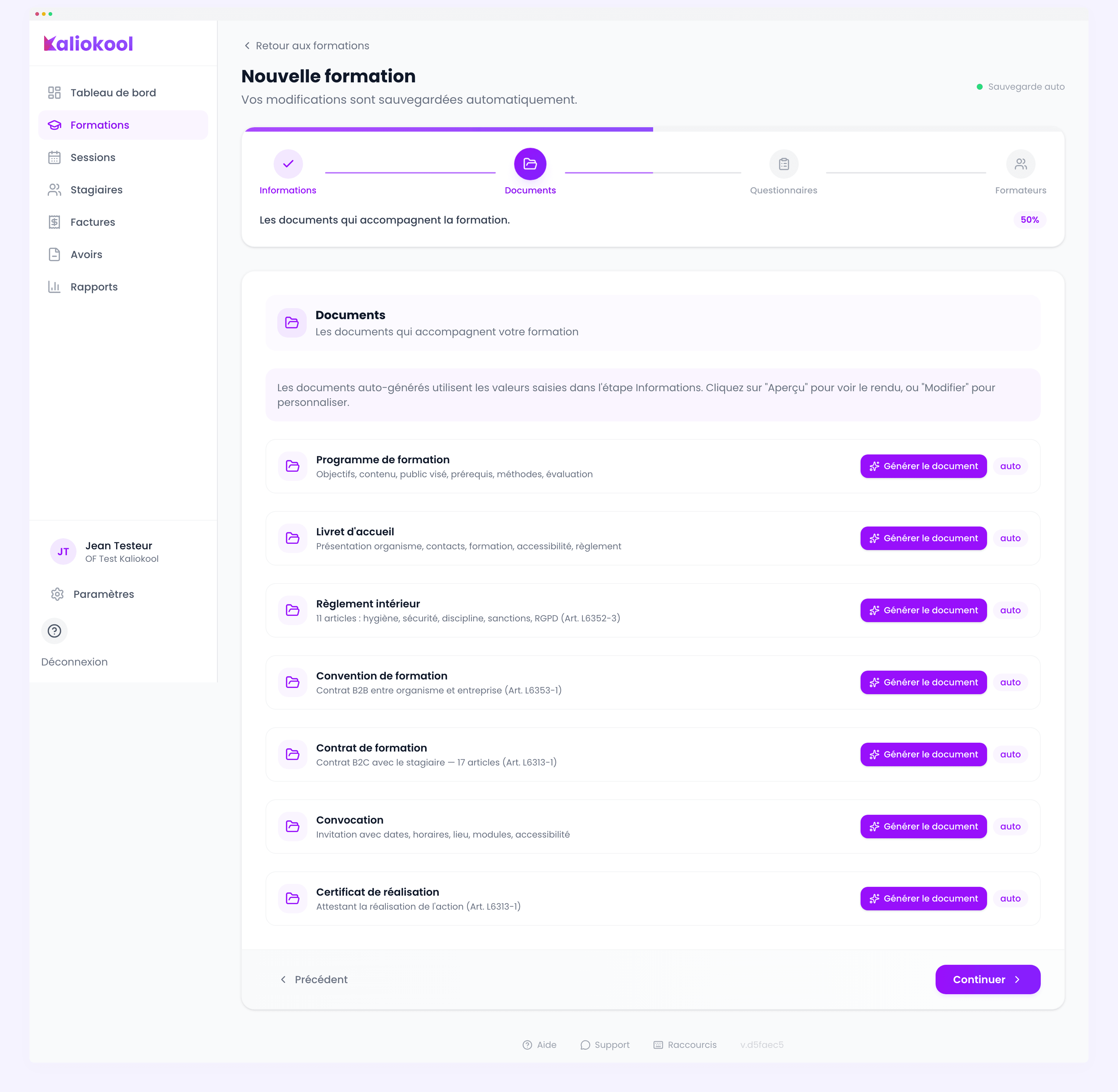 Étape 2 : Documents PDF